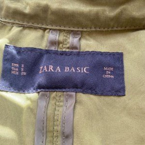 Zara Basics Green Cargo Utility Jacket SZ S - Picture 5 of 11